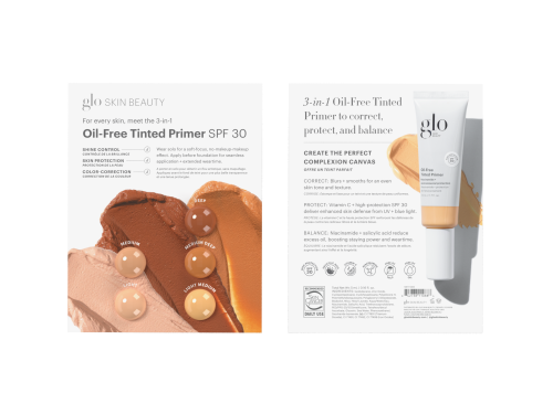ATSPALVĮ SUTEIKIANTI MAKIAŽO BAZĖ BE ALIEJAUS SPF 30 Visų spalvų mėginukas su kortele / OIL-FREE TINTED PRIMER SPF 30
