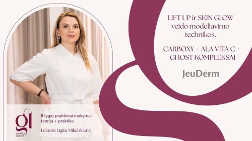 II LYGIO PRAKTINIAI MOKYMAI KAUNE KOSMETOLOGAMS: „LIFT UP IR SKIN GLOW VEIDO MODELIAVIMO TECHNIKOS”